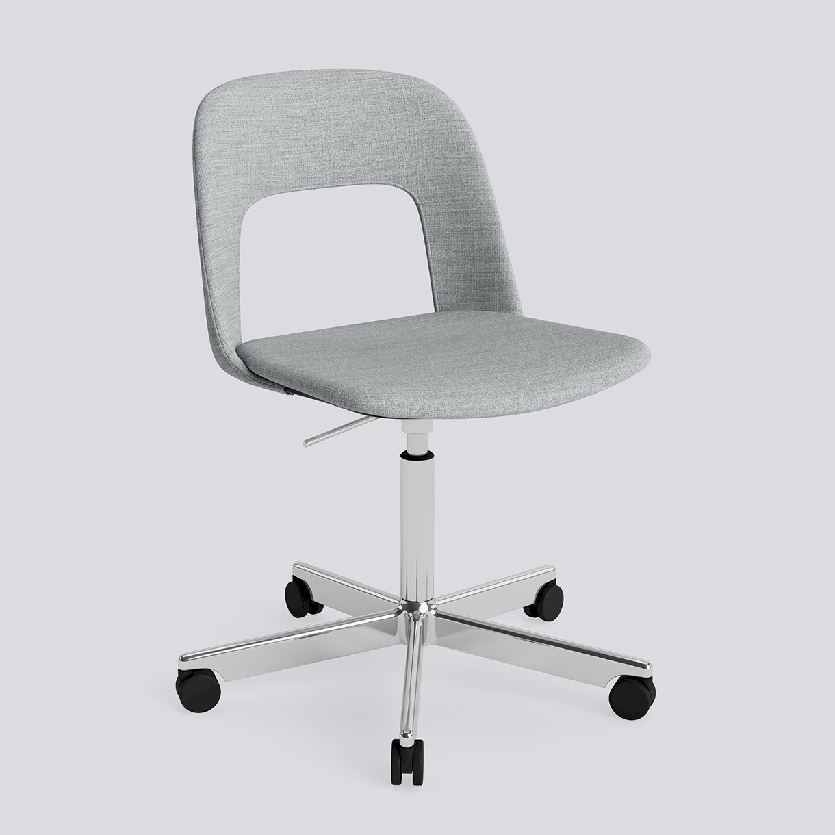 Layout Chair 144 Polished aluminium 5 star swivel Gas lift Wheel base-Full upholstery-Remix-123