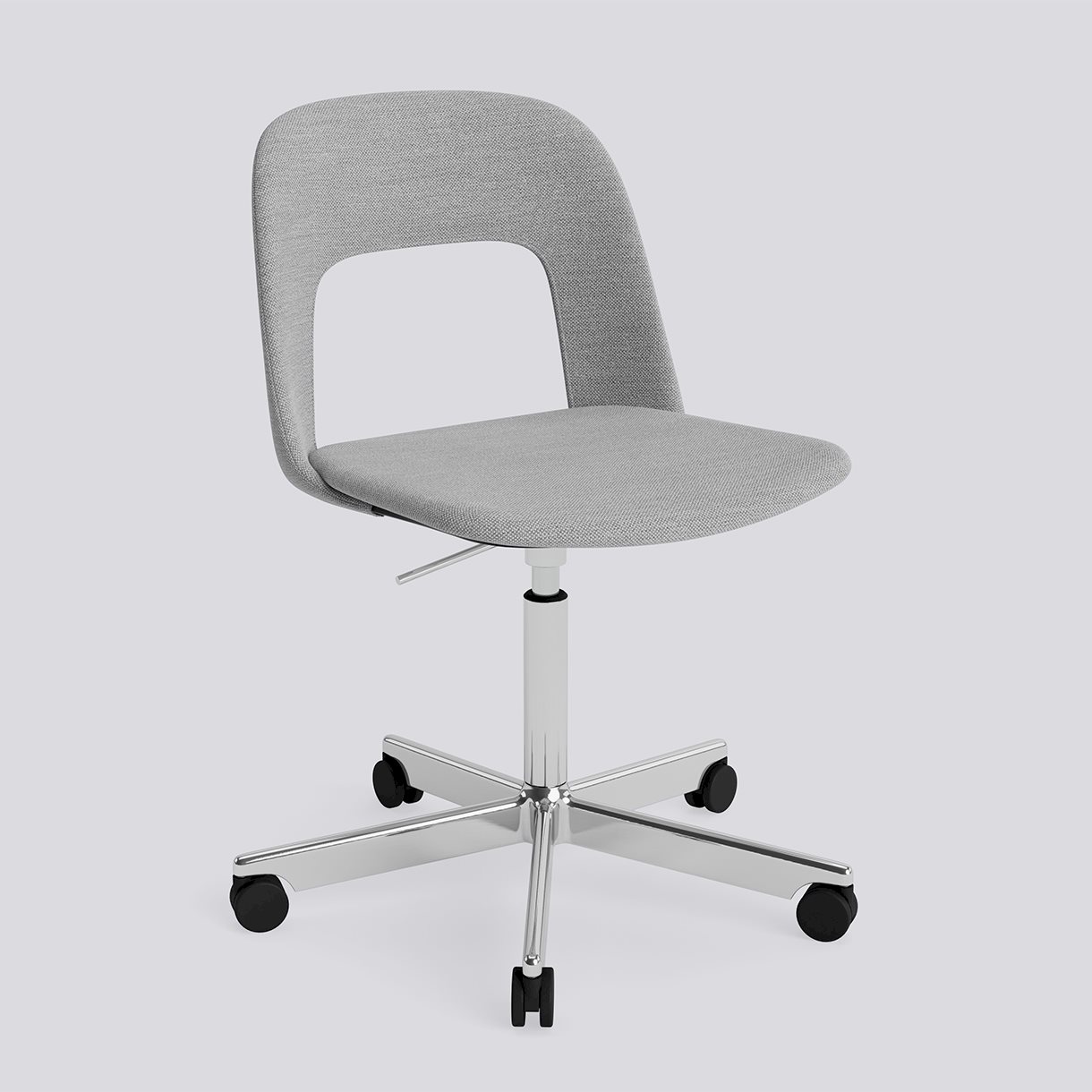 Layout Chair 144 Polished aluminium 5 star swivel Gas lift Wheel base-Full upholstery-Mode-008