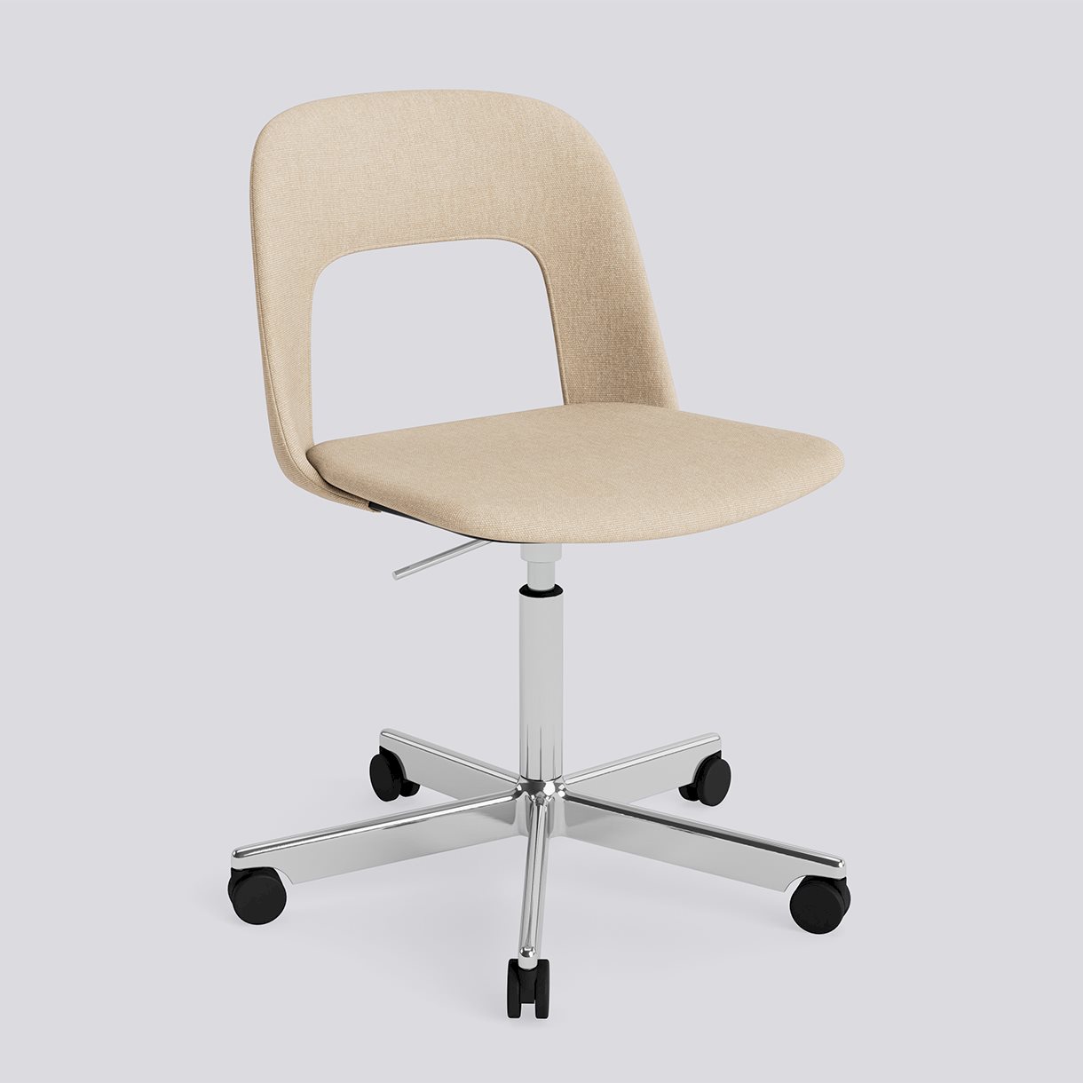 Layout Chair 144 Polished aluminium 5 star swivel Gas lift Wheel base-Full upholstery-Metaphor-035