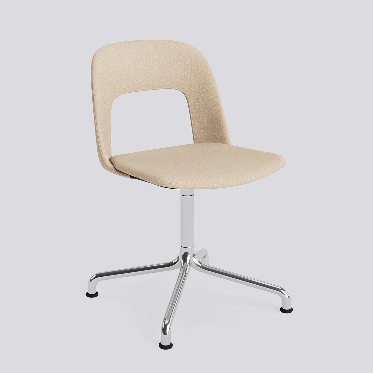 Layout Chair 154 Polished aluminium 4 star swivel arc base Standard glider-Full upholstery-Metaphor-035