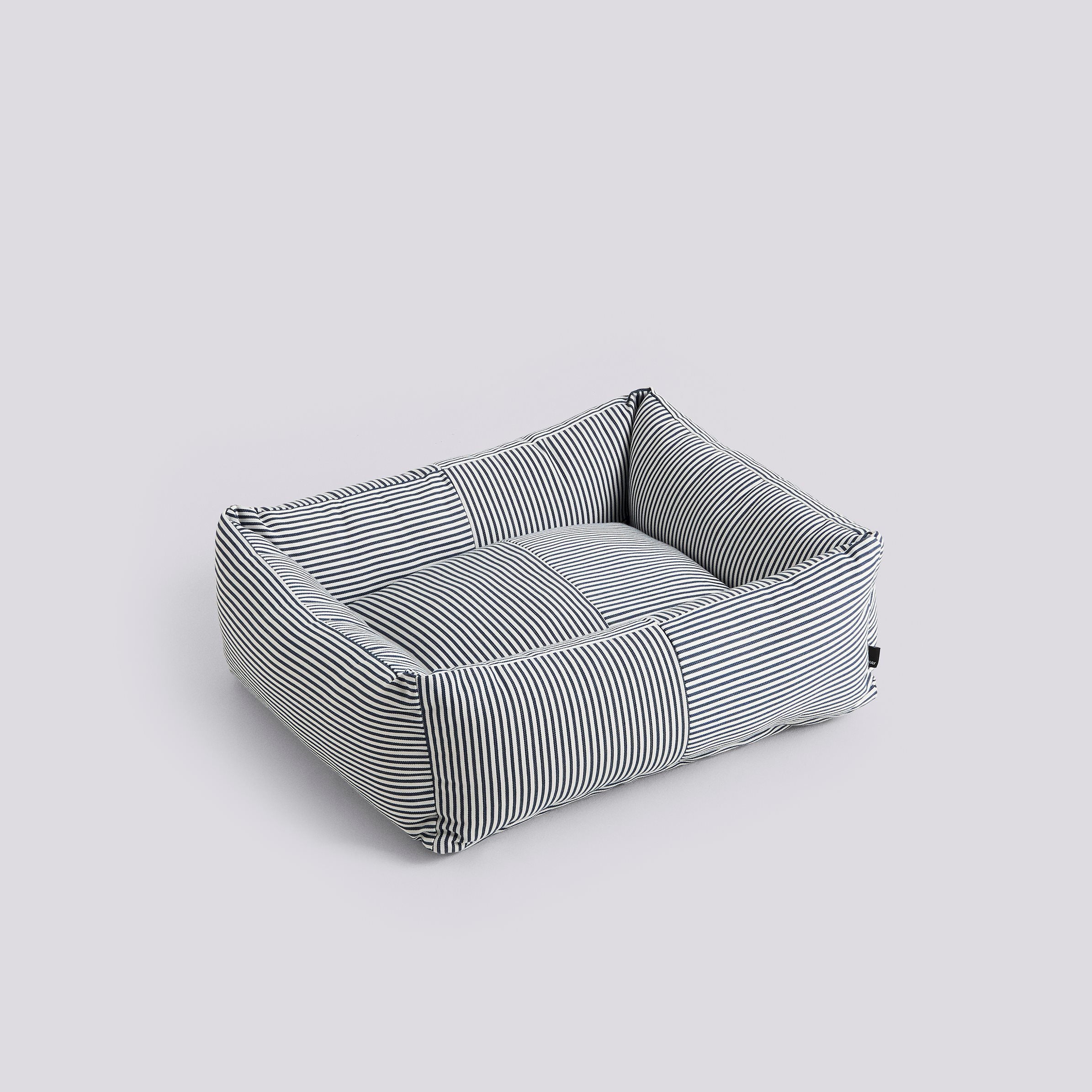 HAY Dogs Bed Zip-Small-Blue and white stripe