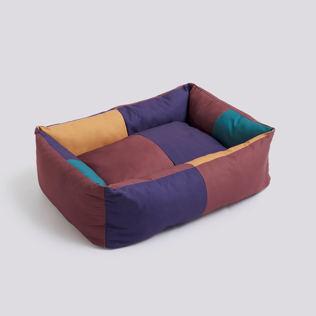 HAY Dogs Bed Zip-Large-Burgundy, green