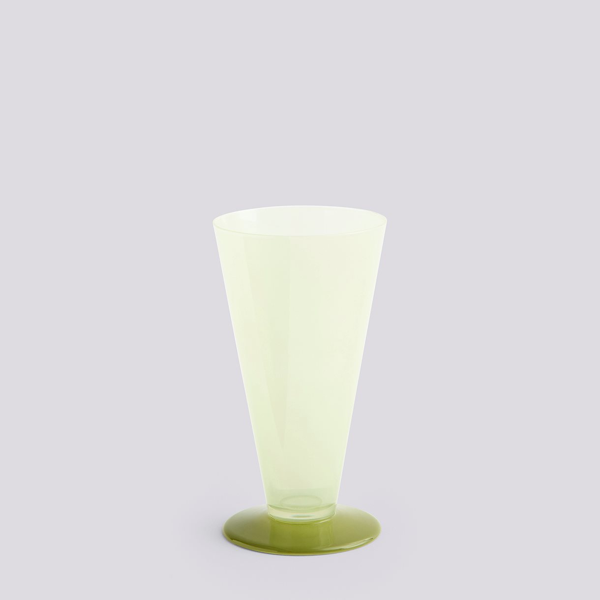 Conical Vase-Small-Light green and dark lime