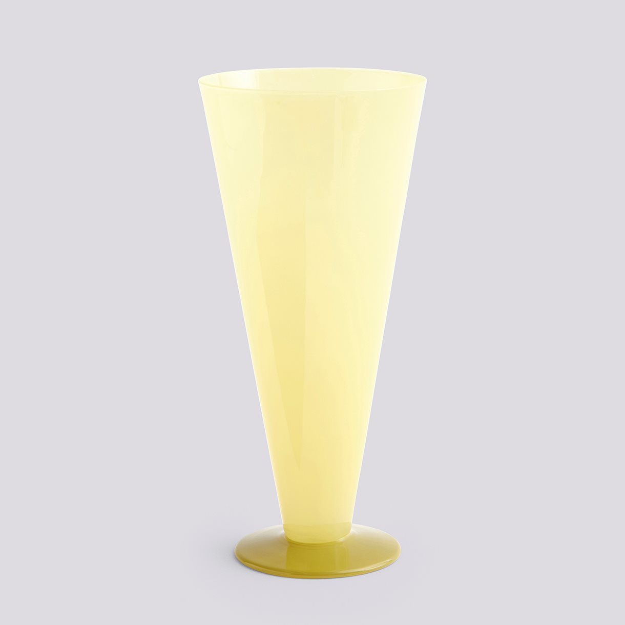 Conical Vase-Large-Yellow and lime green