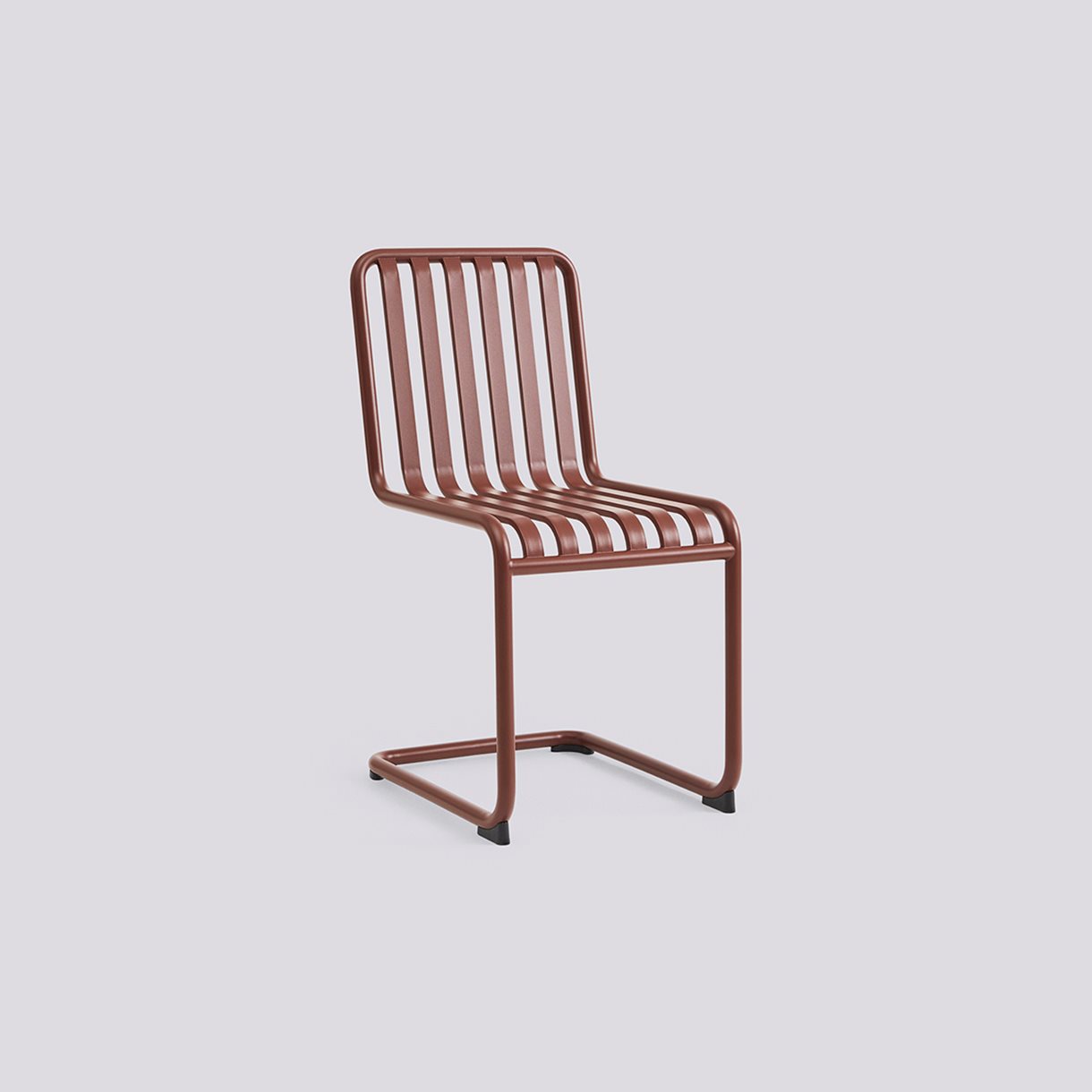 Palissade Cantilever Chair-Iron red powder coated steel