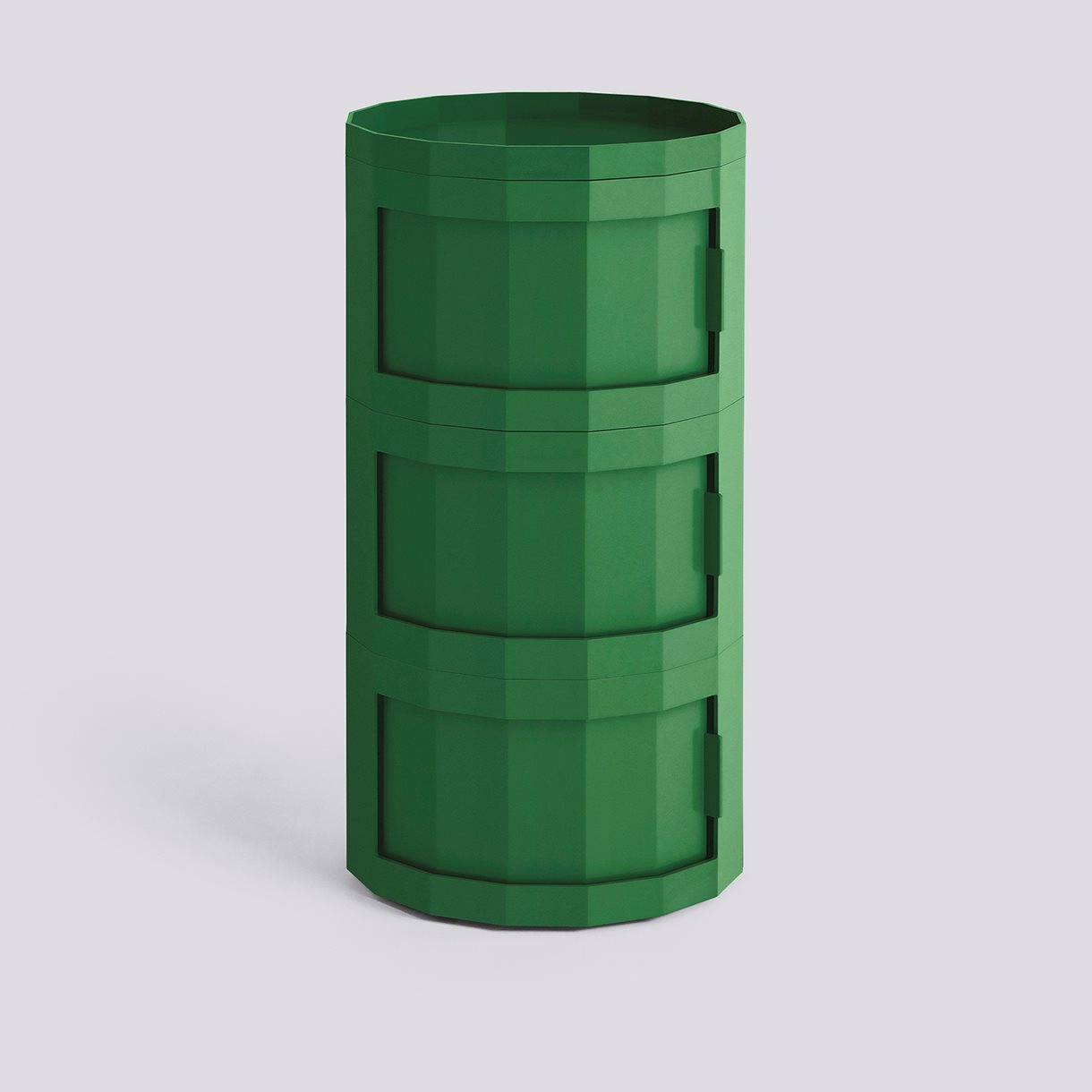 Facet Cabinet 30 incl. feet and castors Three doors-Spinach green