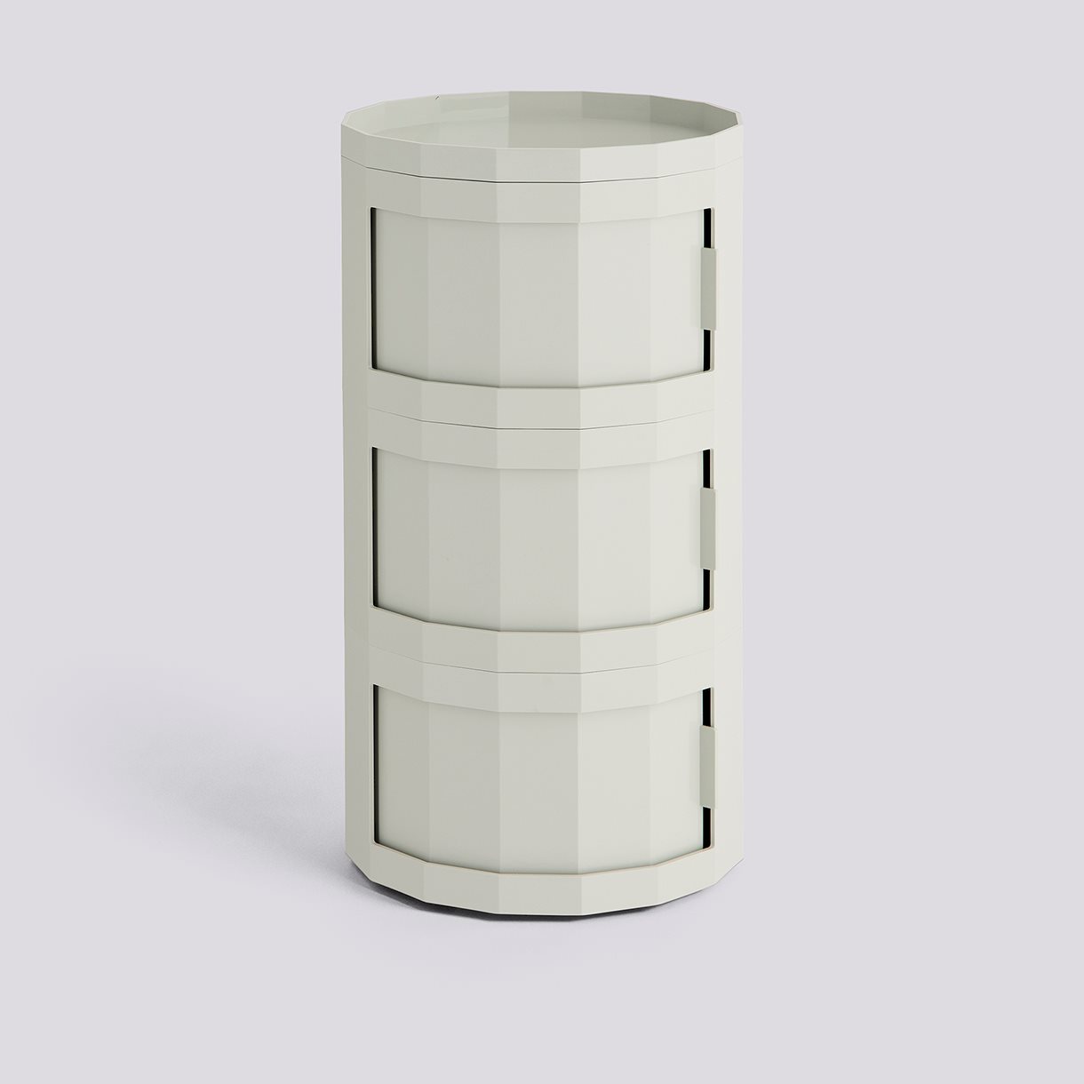 Facet Cabinet 30 incl. feet and castors Three doors-Misty grey