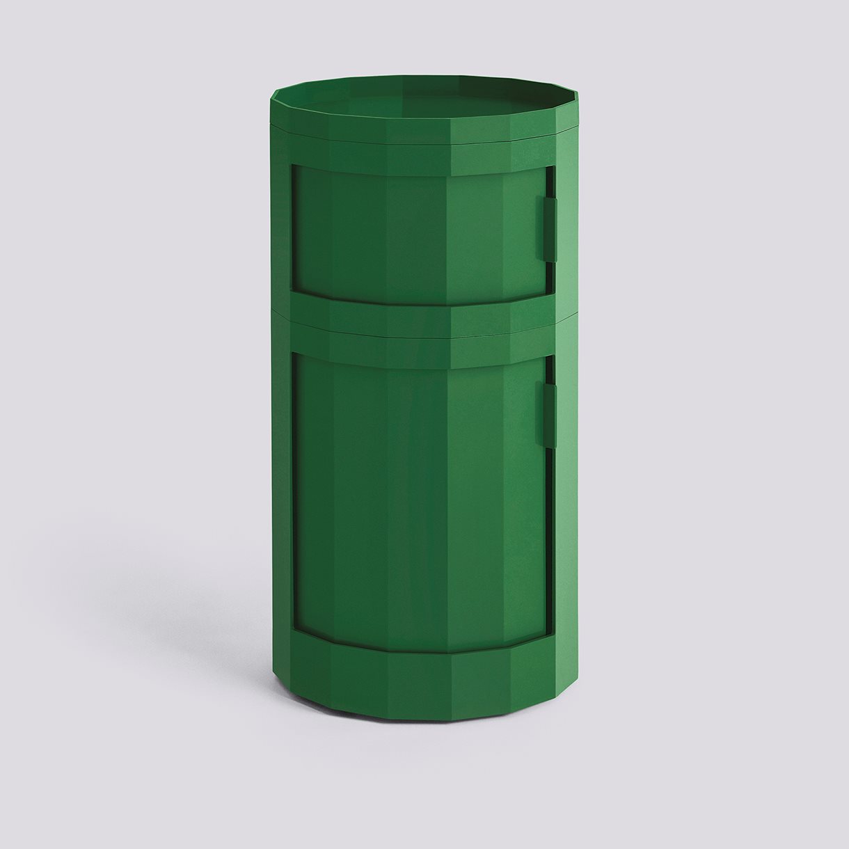 Facet Cabinet 110 incl. feet and castors 1 Large + 1 Small door-Spinach green