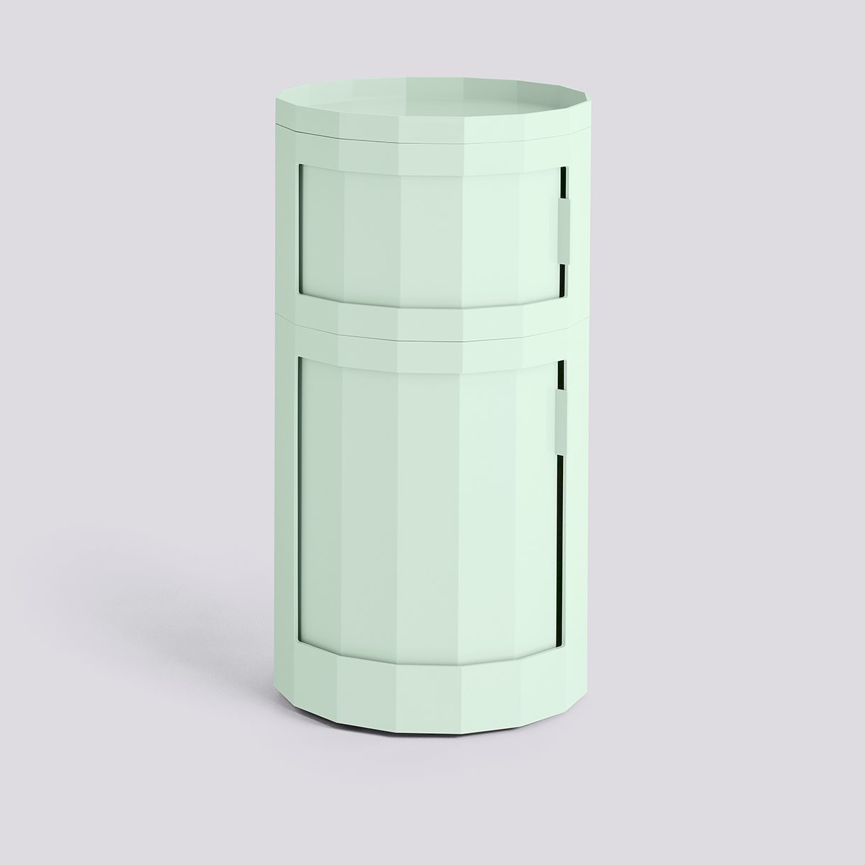 Facet Cabinet 110 incl. feet and castors 1 Large + 1 Small door-Soft mint