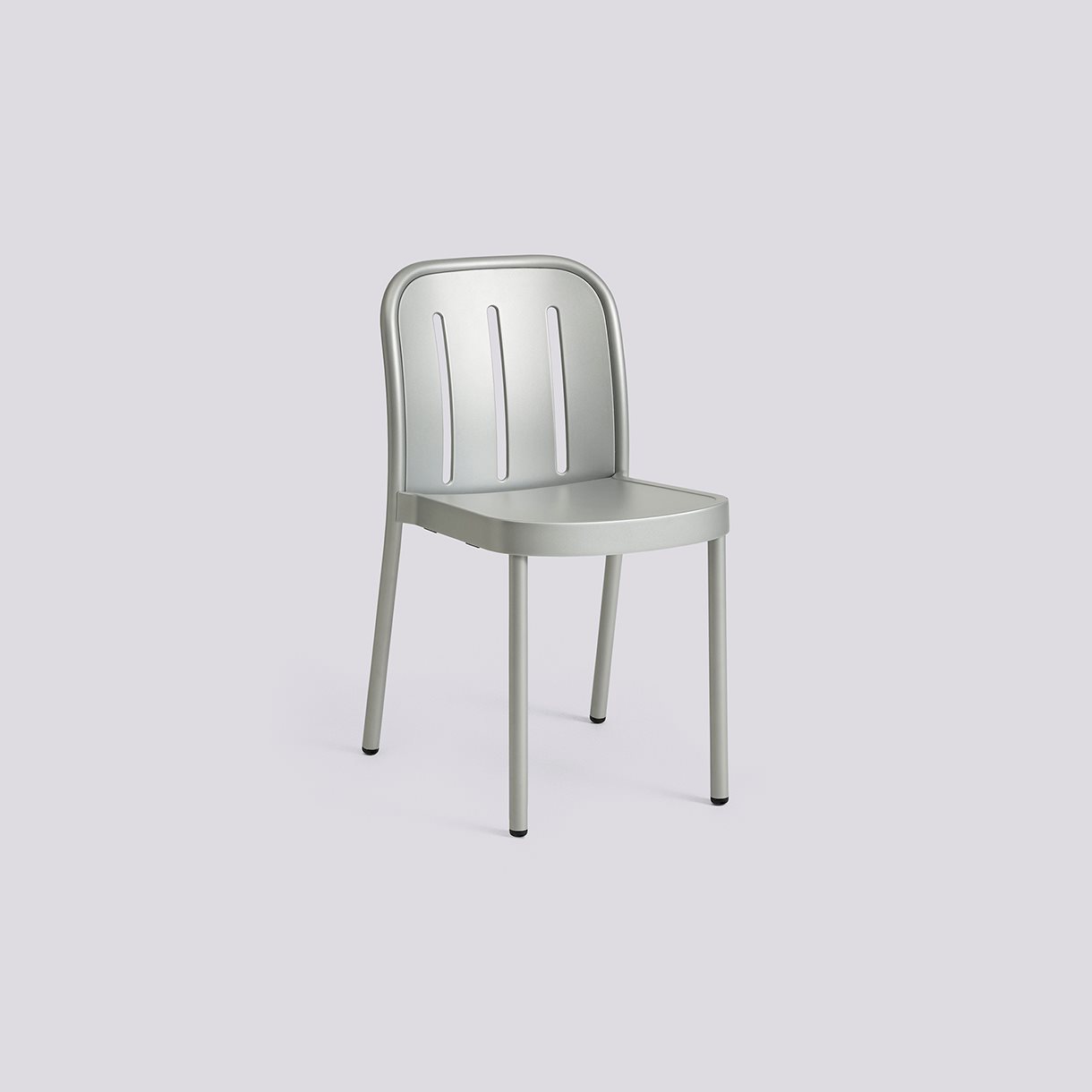 Deville Chair-Silver grey powder coated aluminium