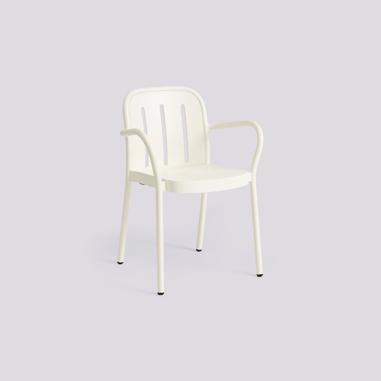 Deville Armchair-Cream white powder coated aluminium
