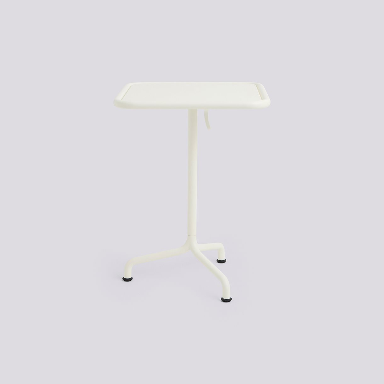 Deville Table Cream white powder coated aluminium frame-L55 x W55 x H74-Cream white powder coated steel tabletop