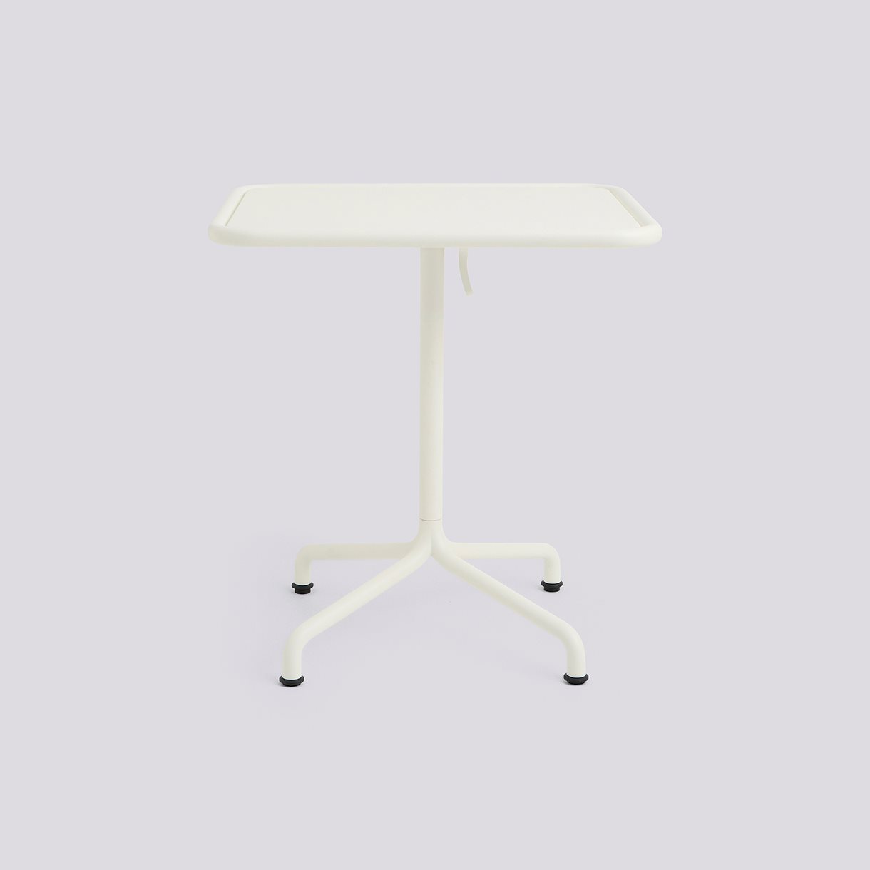 Deville Table Cream white powder coated aluminium frame-L60 x W70 x H74-Cream white powder coated steel tabletop
