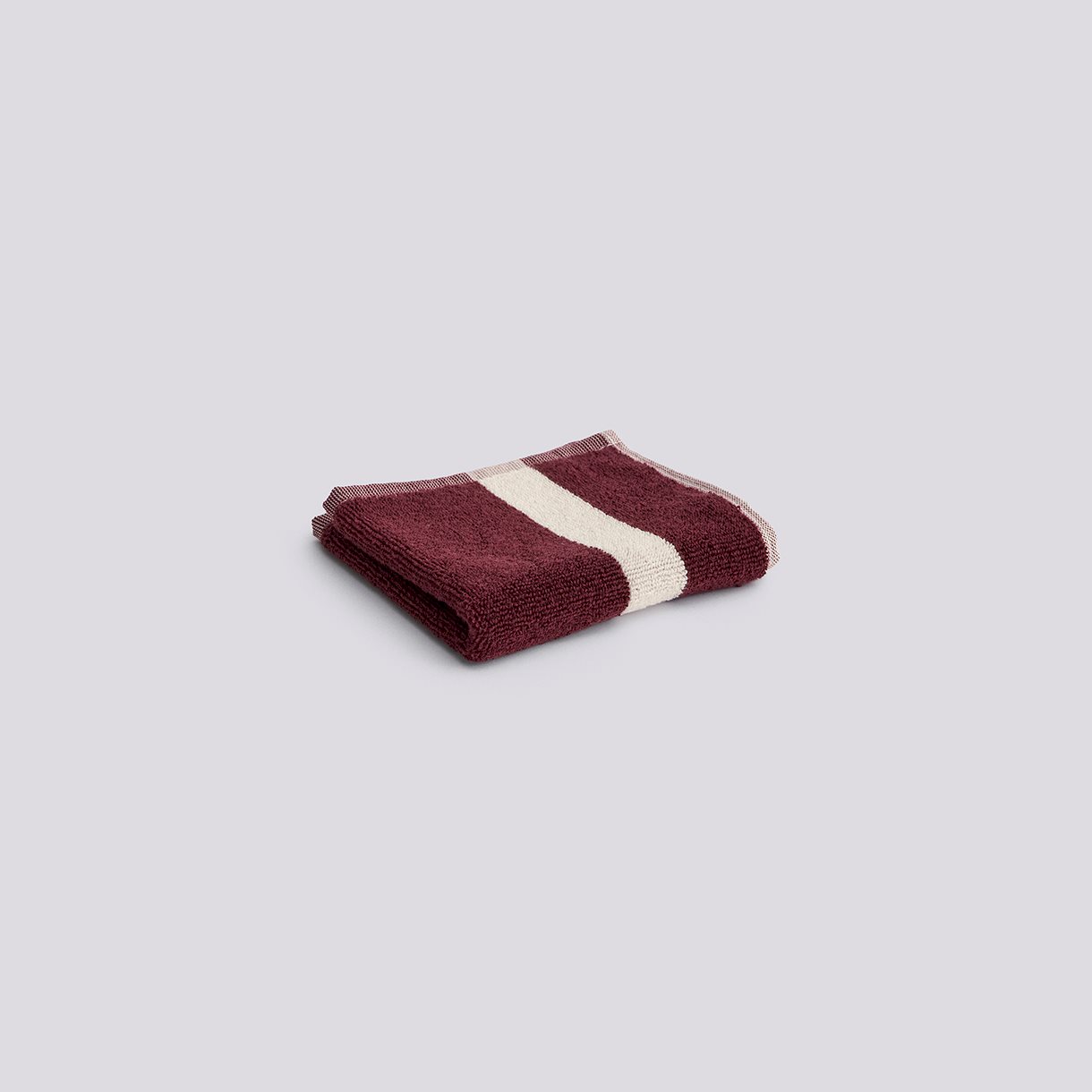 Stripe Wash Cloth-W30 x L30-Burgundy