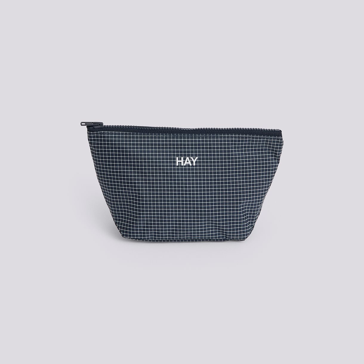 Grid Pouch-Small-Dark blue