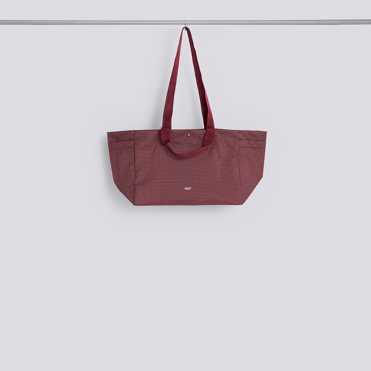 Grid Weekend Bag-Small-Burgundy