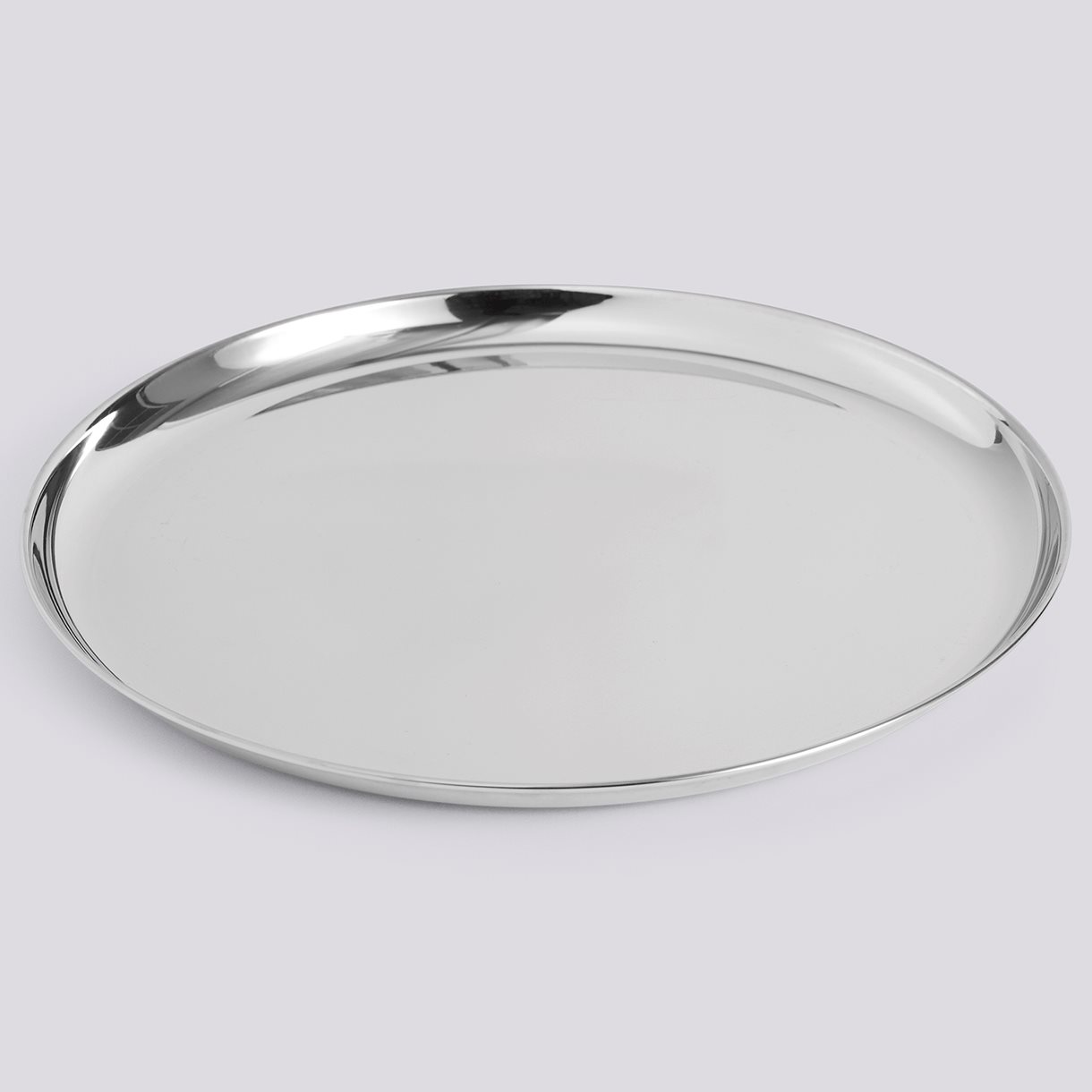 Essential Steel Round Dish-Medium-Stainless steel