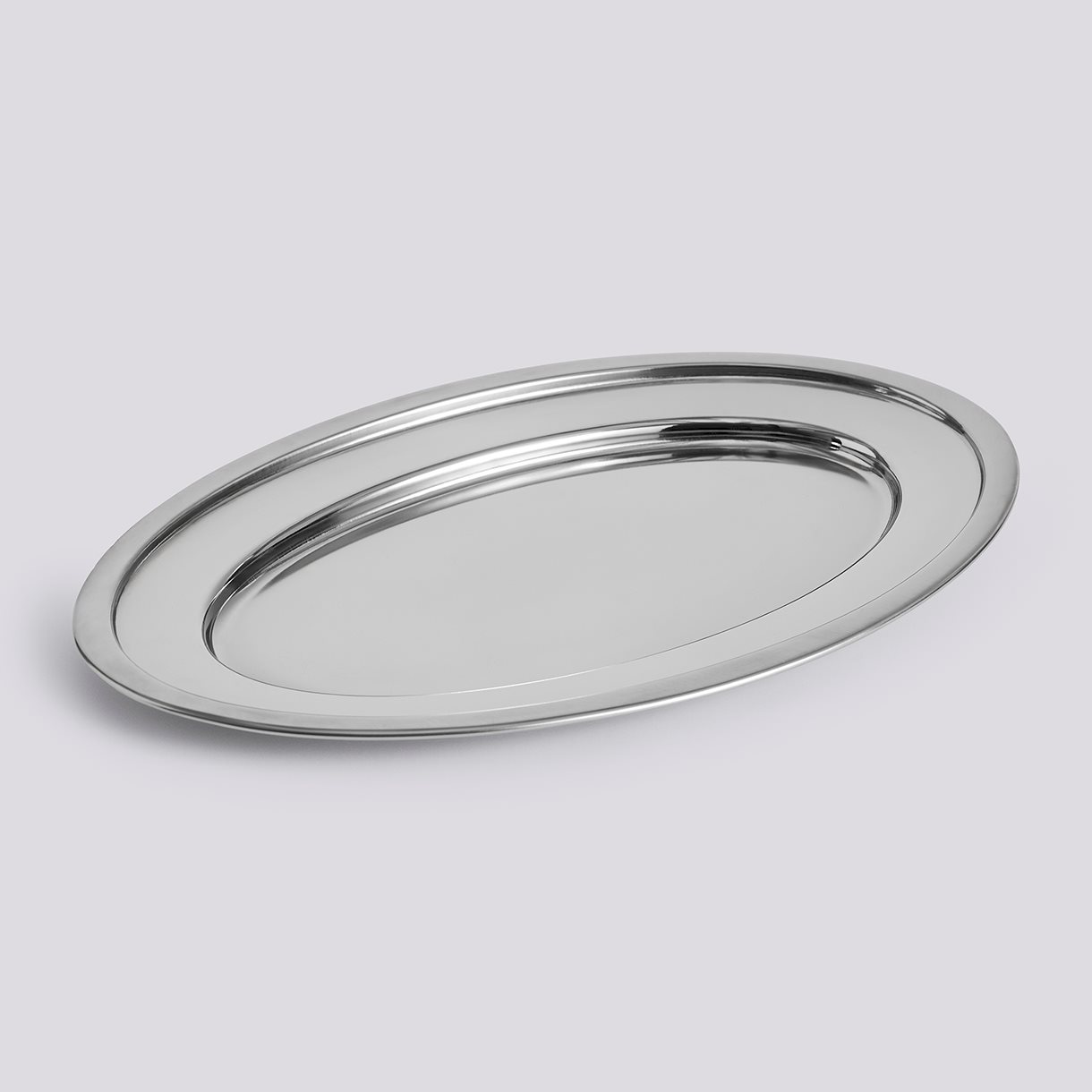 Essential Steel Oval Dish-Large-Stainless steel