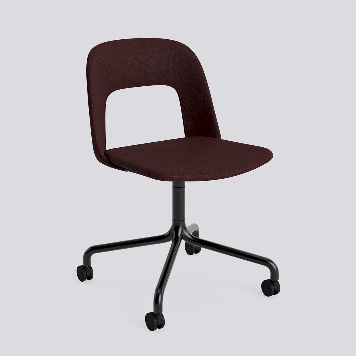 Layout Chair 164 Black powder coated aluminium 4 star swivel arc Wheel base-Full upholstery-Vidar-693