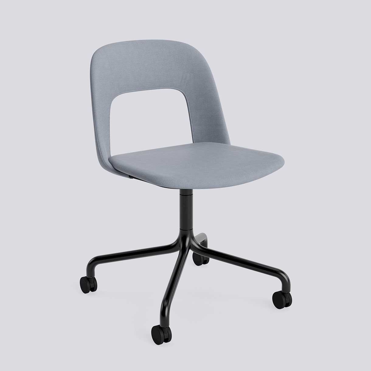 Layout Chair 164 Black powder coated aluminium 4 star swivel arc Wheel base-Full upholstery-Naveli-143