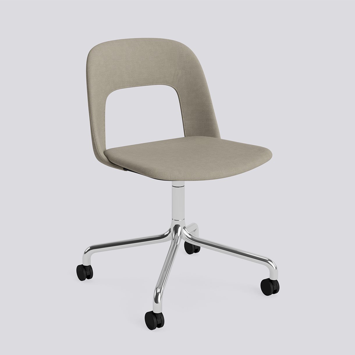 Layout Chair 164 Polished aluminium 4 star swivel arc Wheel base-Full upholstery-Naveli-133