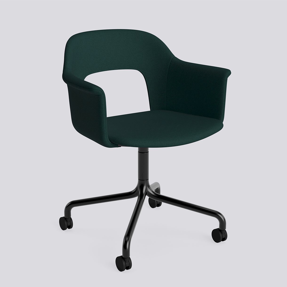 Layout Armchair 264 Black powder coated aluminium 4 star swivel arc Wheel base-Full upholstery-Autumn-971