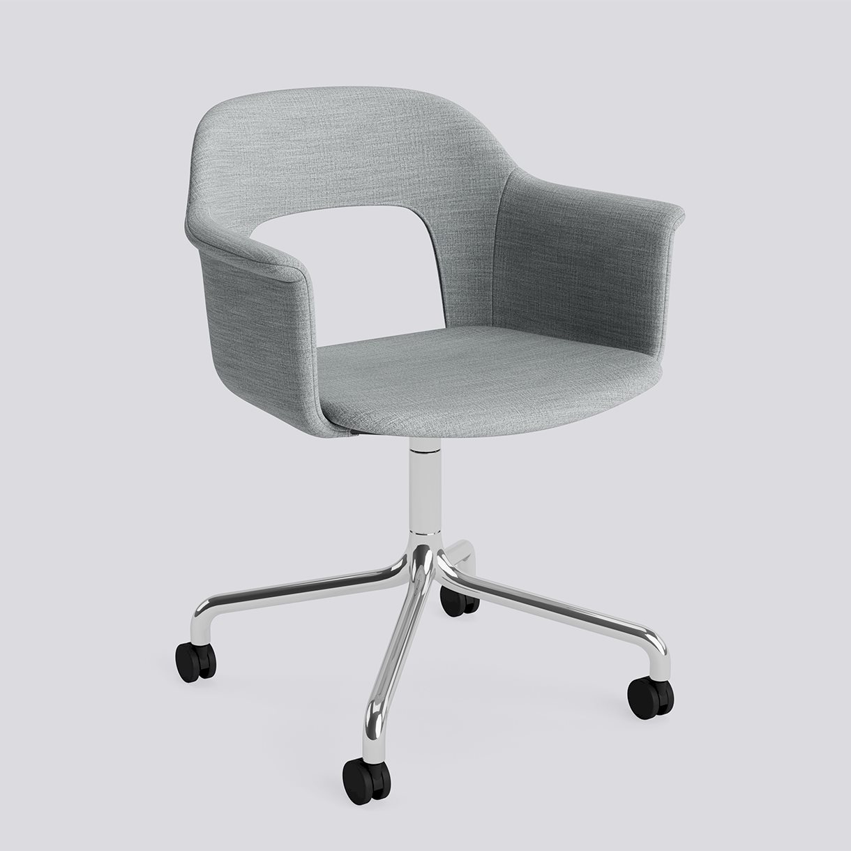 Layout Armchair 264 Polished aluminium 4 star swivel arc Wheel base-Full upholstery-Remix-123