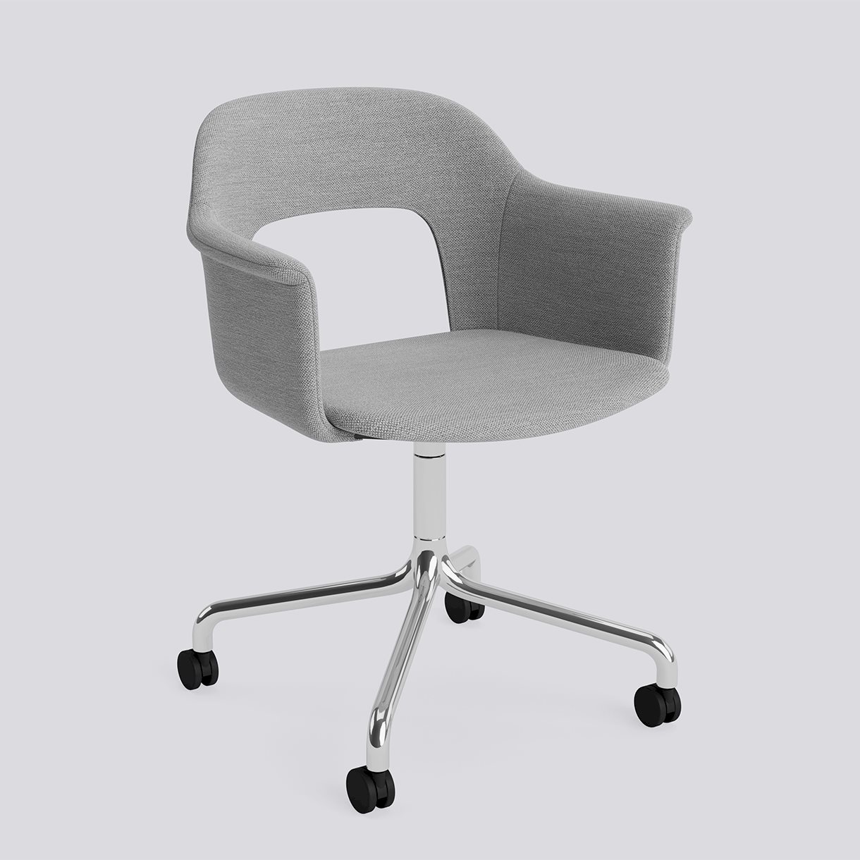 Layout Armchair 264 Polished aluminium 4 star swivel arc Wheel base-Full upholstery-Mode-008