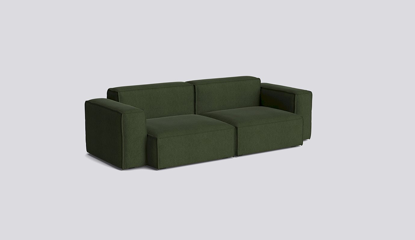 Mags Soft 2,5 Seater with Removable cover Low armrest Combination 1-Full upholstery-Turf-Dark green