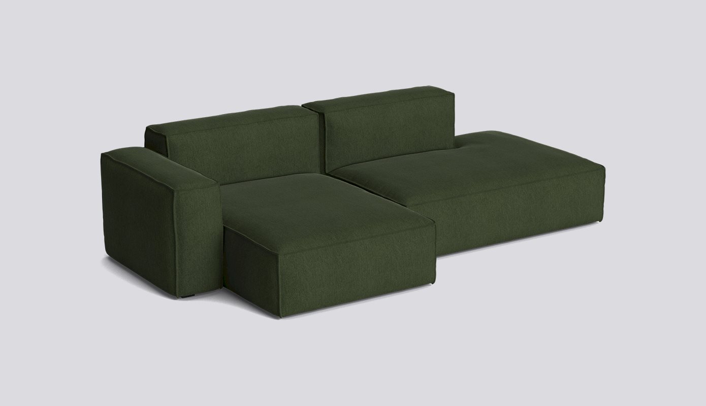 Mags Soft 2,5 Seater with Removable cover Low armrest Combination 3 Left-Full upholstery-Turf-Dark green