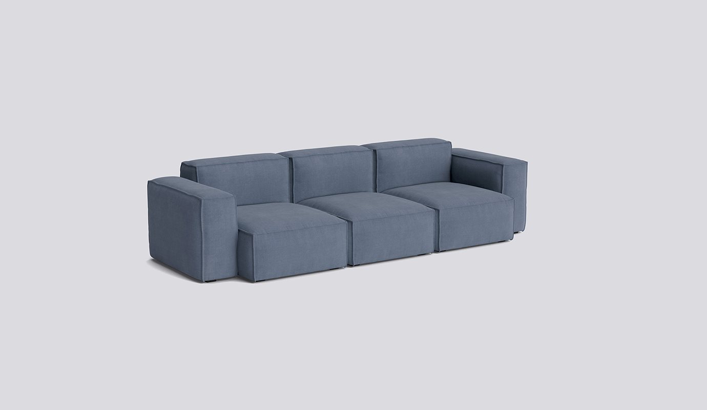 Mags Soft 3 Seater with Removable cover Low armrest Combination 1-Full upholstery-Linara-198