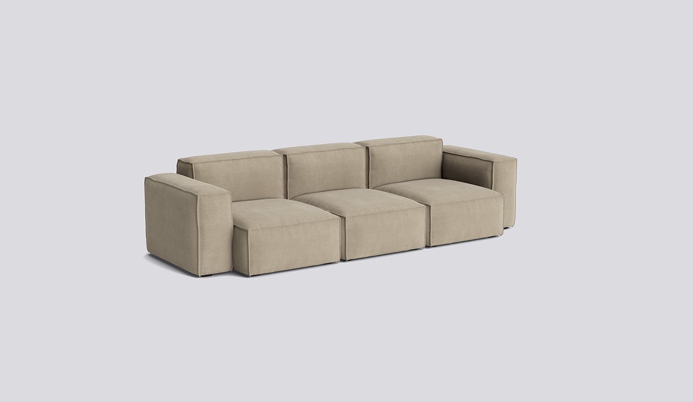 Mags Soft 3 Seater with Removable cover Low armrest Combination 1-Full upholstery-Linara-216