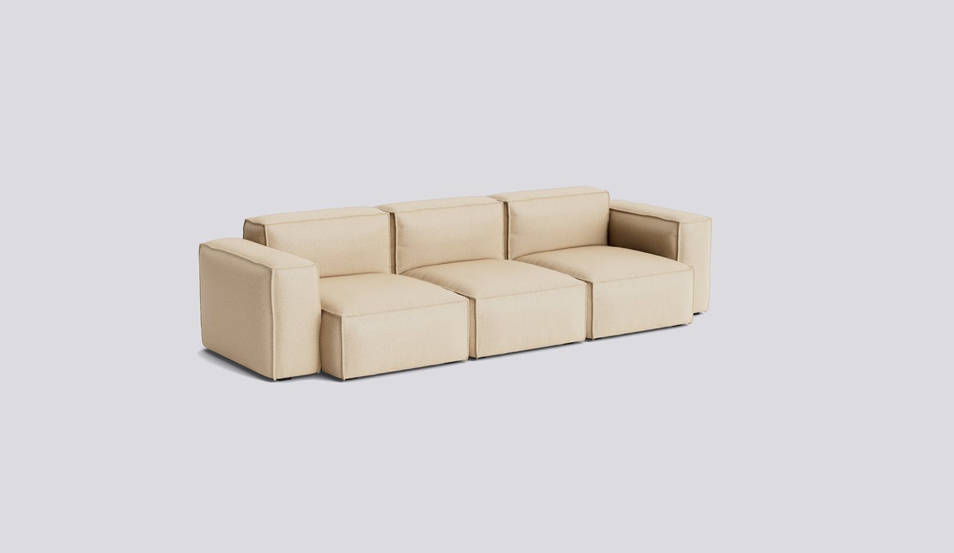 Mags Soft 3 Seater with Removable cover Low armrest Combination 1-Full upholstery-Hallingdal-220