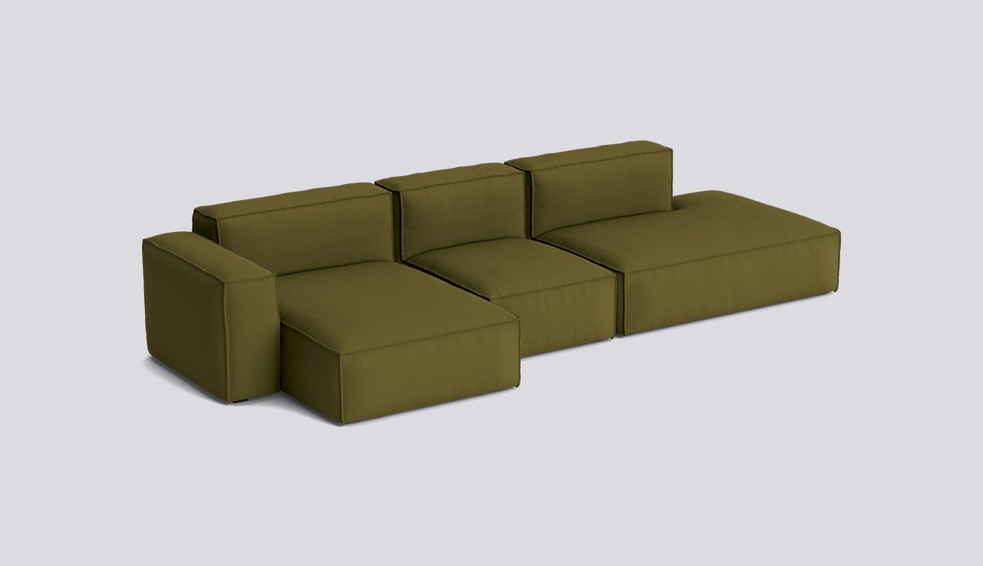 Mags Soft 3 Seater with Removable cover Low armrest Combination 4 Left-Full upholstery-Steelcut-985
