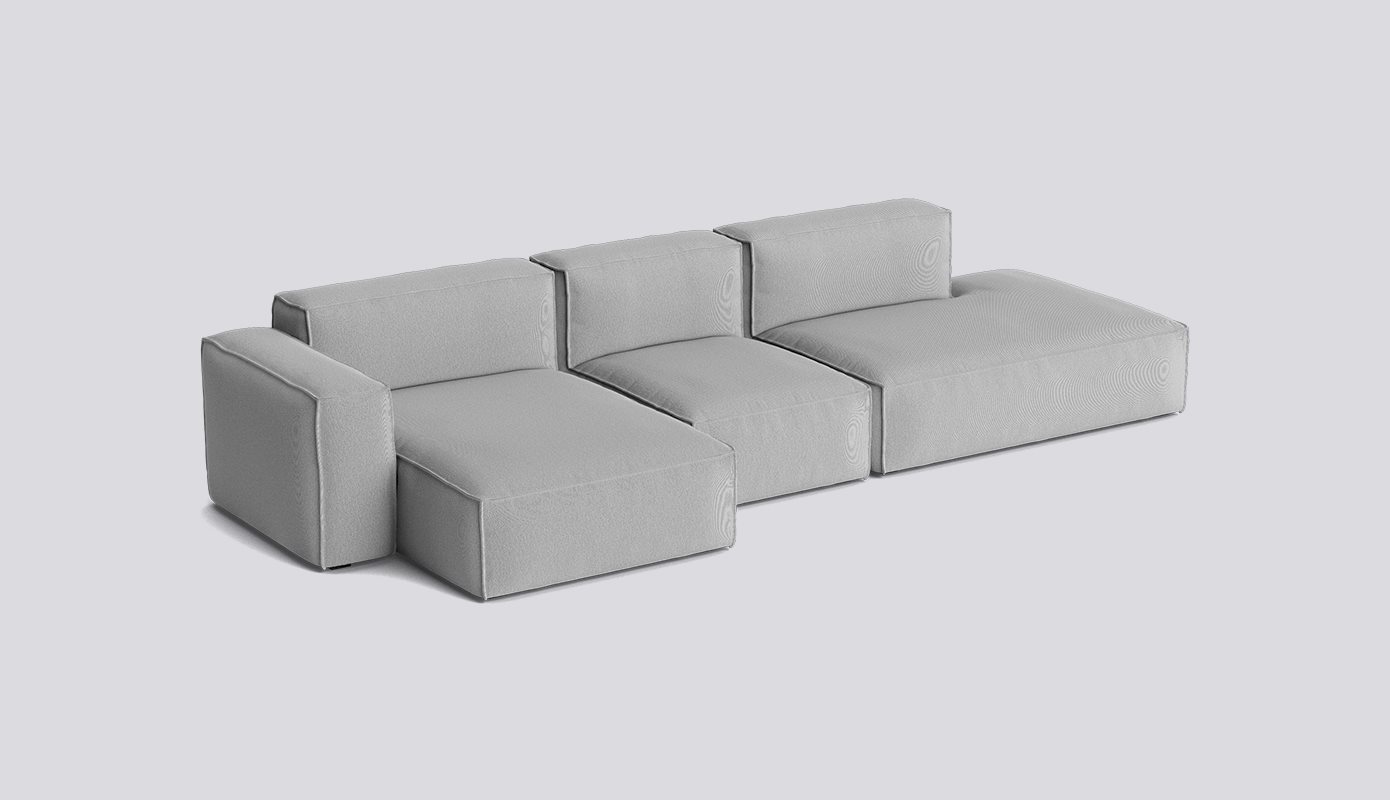 Mags Soft 3 Seater with Removable cover Low armrest Combination 4 Left-Full upholstery-Steelcut Trio-124