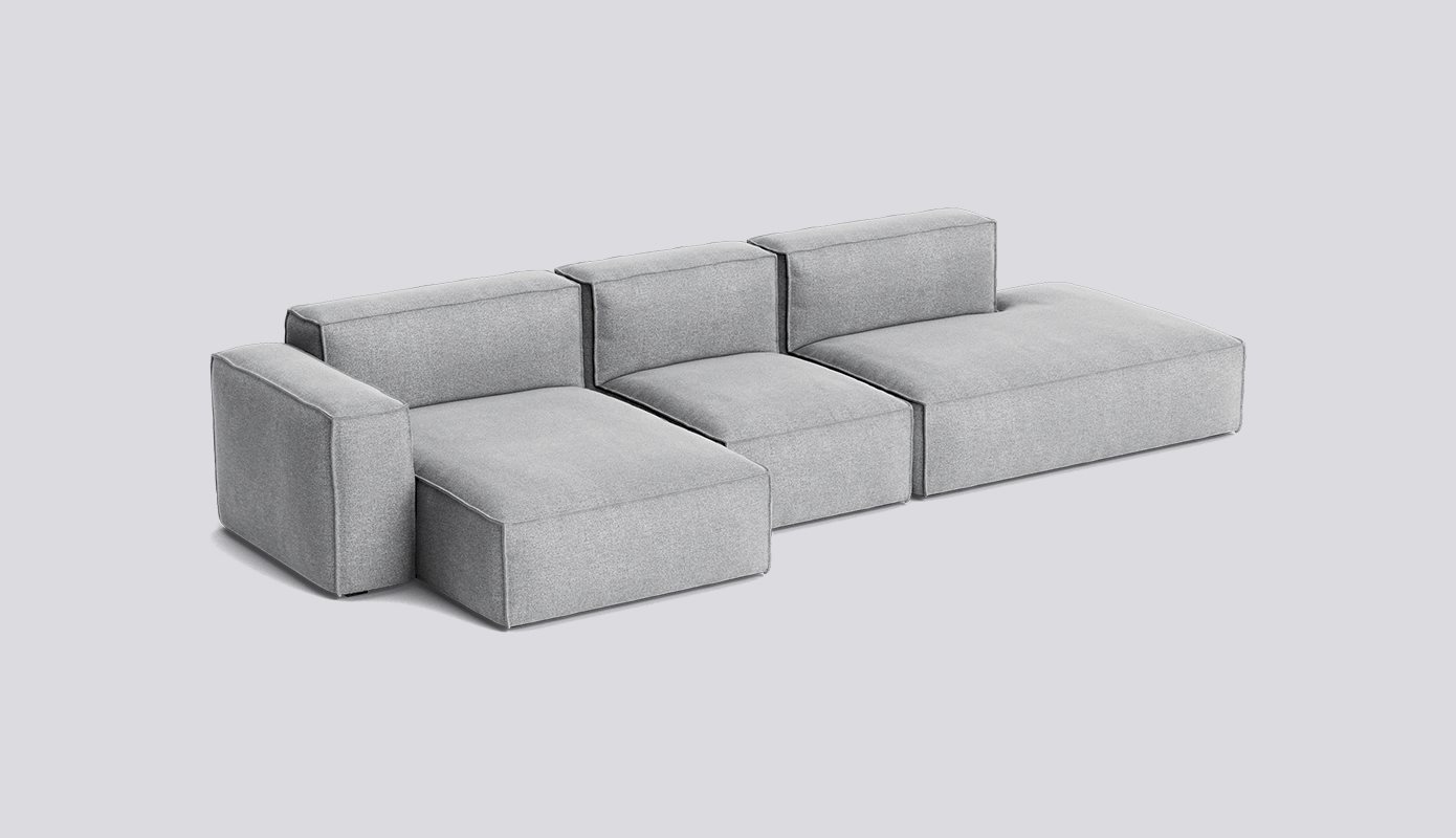 Mags Soft 3 Seater with Removable cover Low armrest Combination 4 Left-Full upholstery-Hallingdal-130