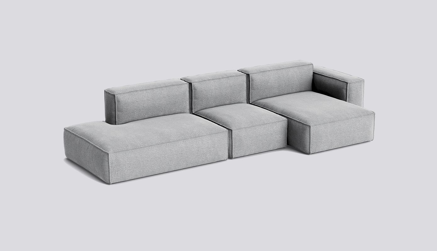 Mags Soft 3 Seater with Removable cover Low armrest Combination 4 Right-Full upholstery-Hallingdal-130