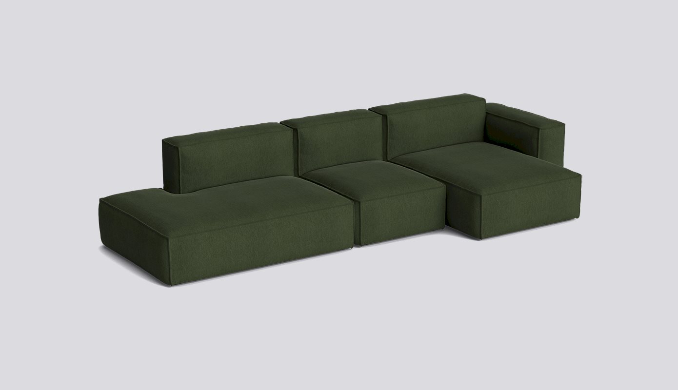 Mags Soft 3 Seater with Removable cover Low armrest Combination 4 Right-Full upholstery-Turf-Dark green