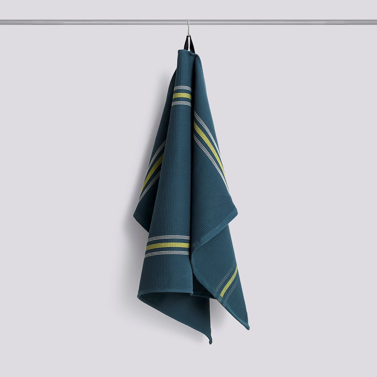 Canteen Tea Towel (Organic)-W52 x L80-Green and yellow