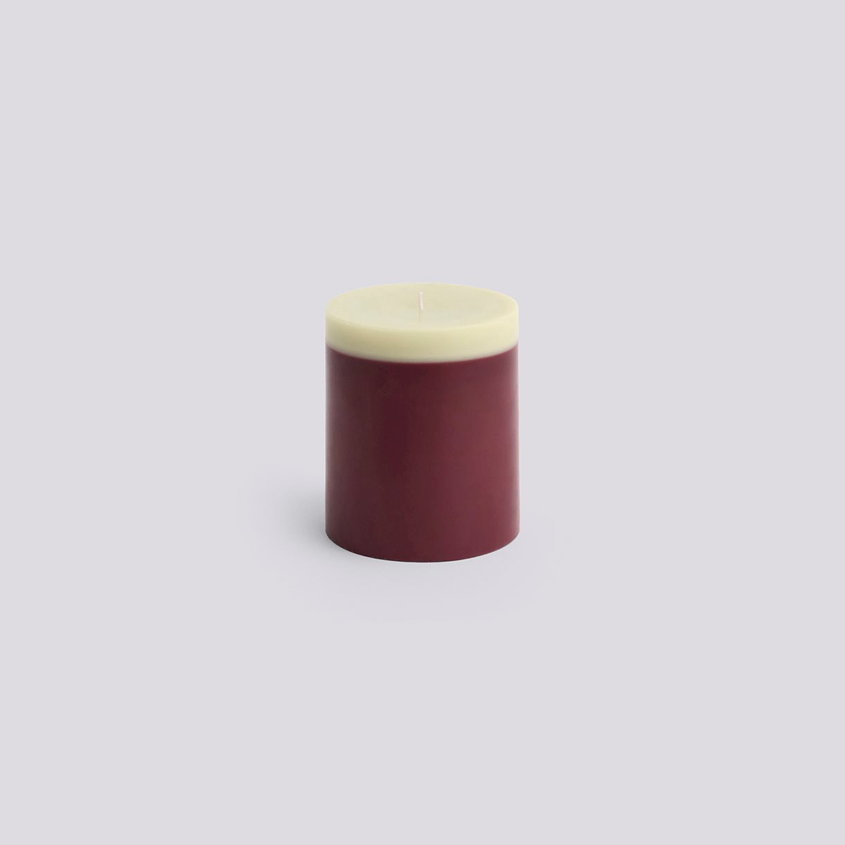 Silo Candle-Medium-Bordeaux and lime white