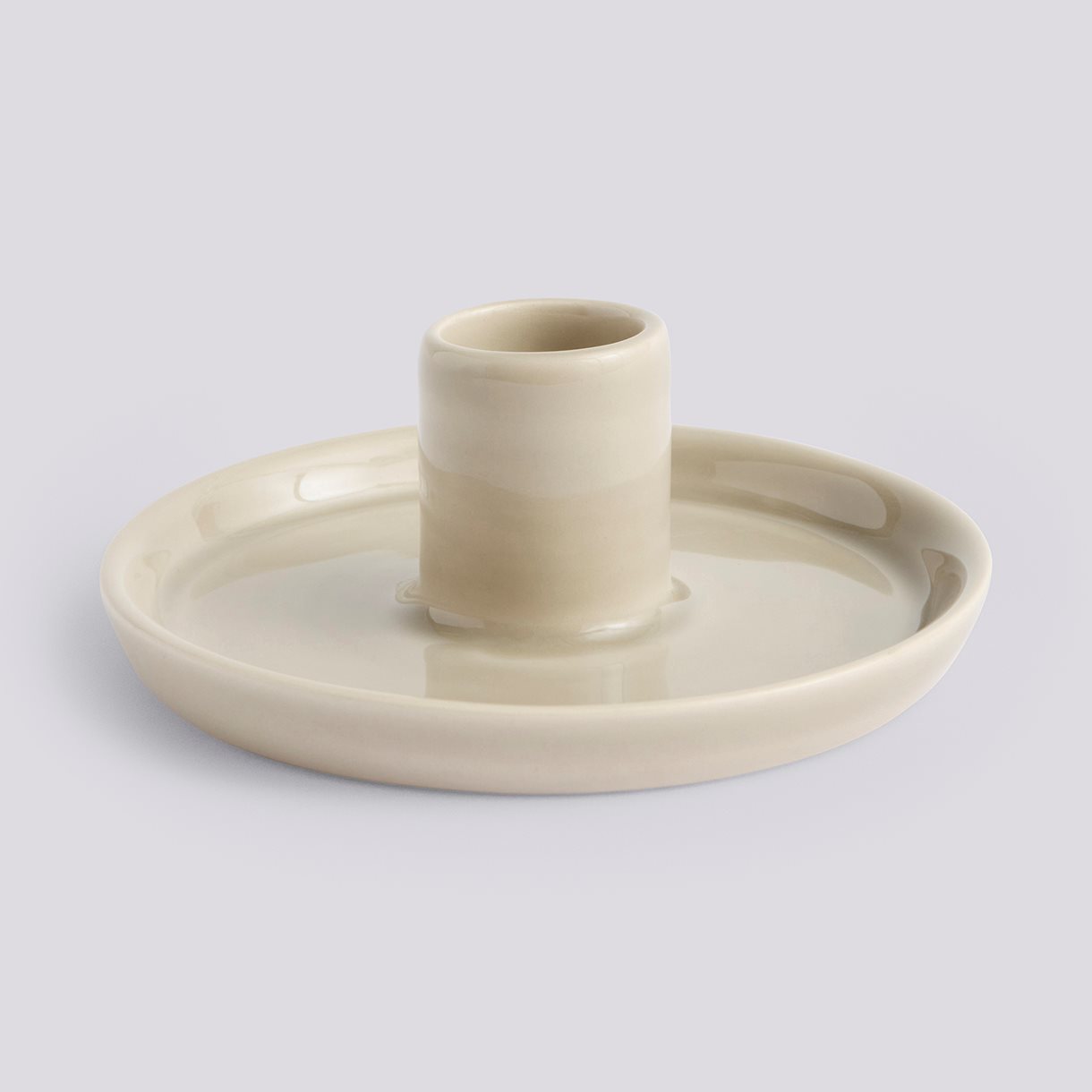 Disc Candleholder-Small-Warm grey