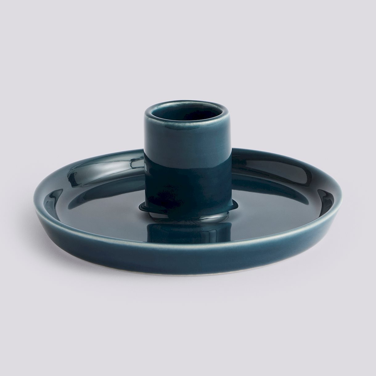 Disc Candleholder-Small-Dark teal