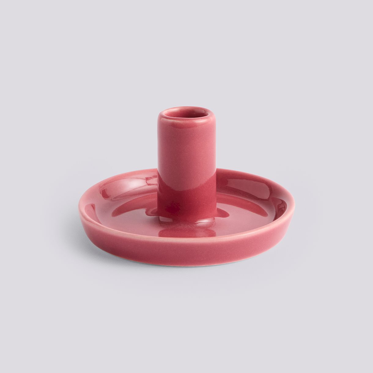 Disc Candleholder-X-Small Slim-Berry pink