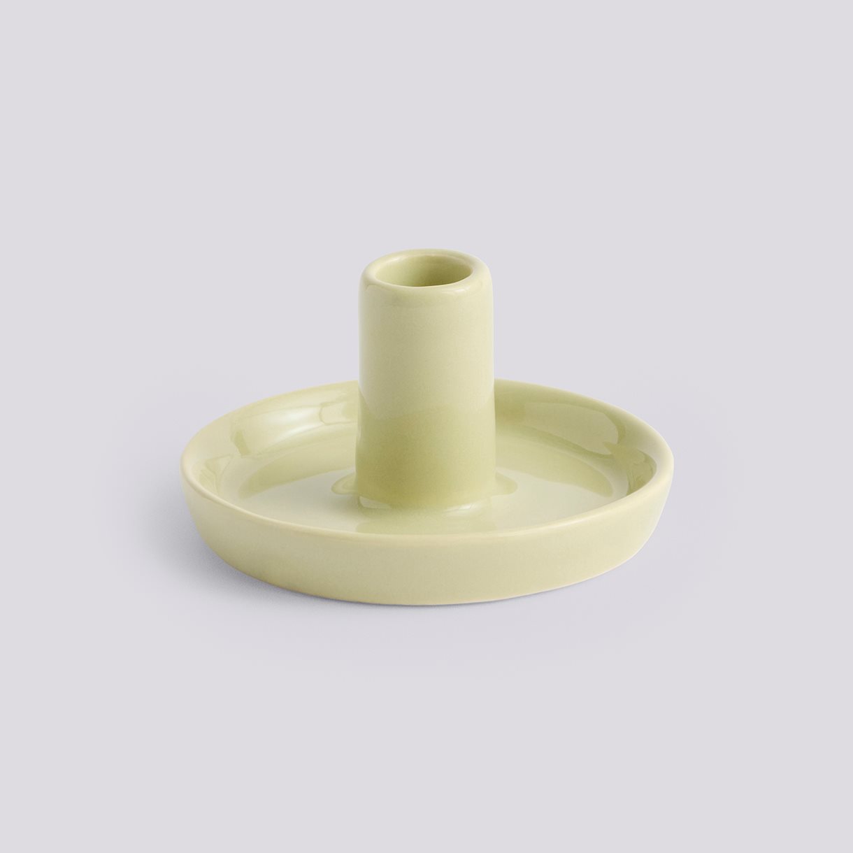 Disc Candleholder-X-Small Slim-Soft pistachio
