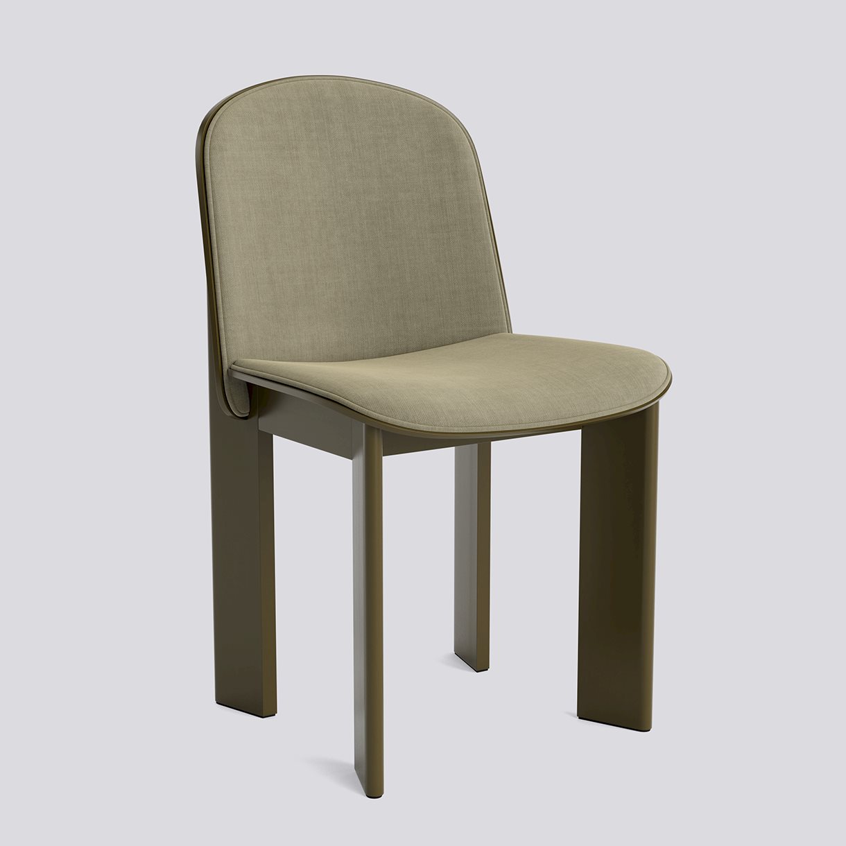 Chisel 65 Chair Standard glider-Green umber lacquered beech Front upholstery-Linara-313