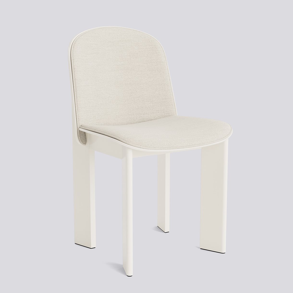 Chisel 65 Chair Standard glider-Cream white lacquered beech Front upholstery-Mode-011