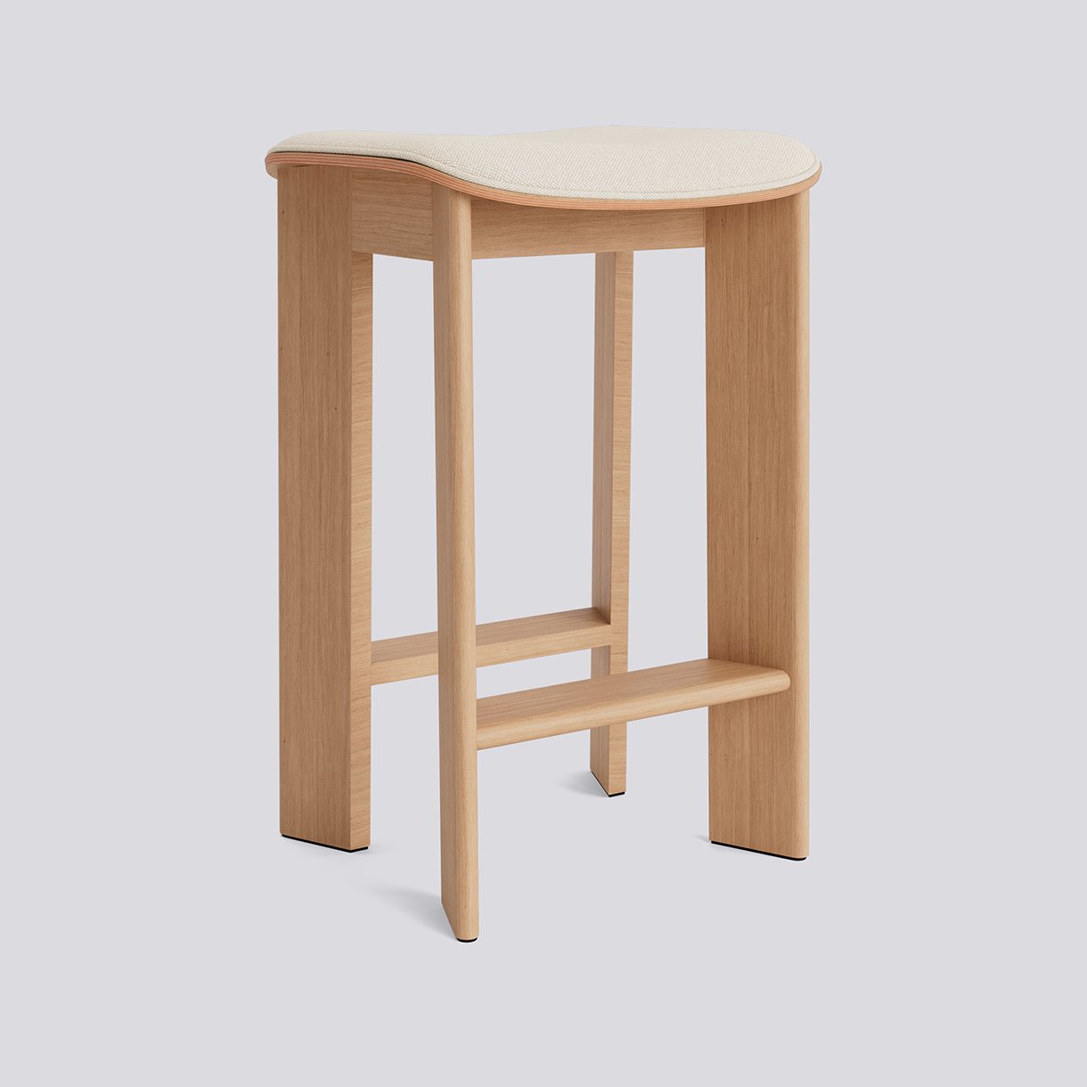 Chisel 30 Bar stool Low H65 Standard glider-Lacquered oak Seat upholstery-Hallingdal-200