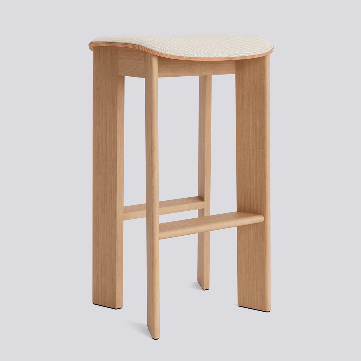 Chisel 30 Bar stool High H75 Standard glider-Lacquered oak Seat upholstery-Hallingdal-200