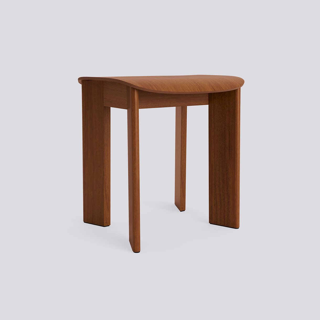 Chisel 10 Stool Standard glider-Lacquered walnut-None-None