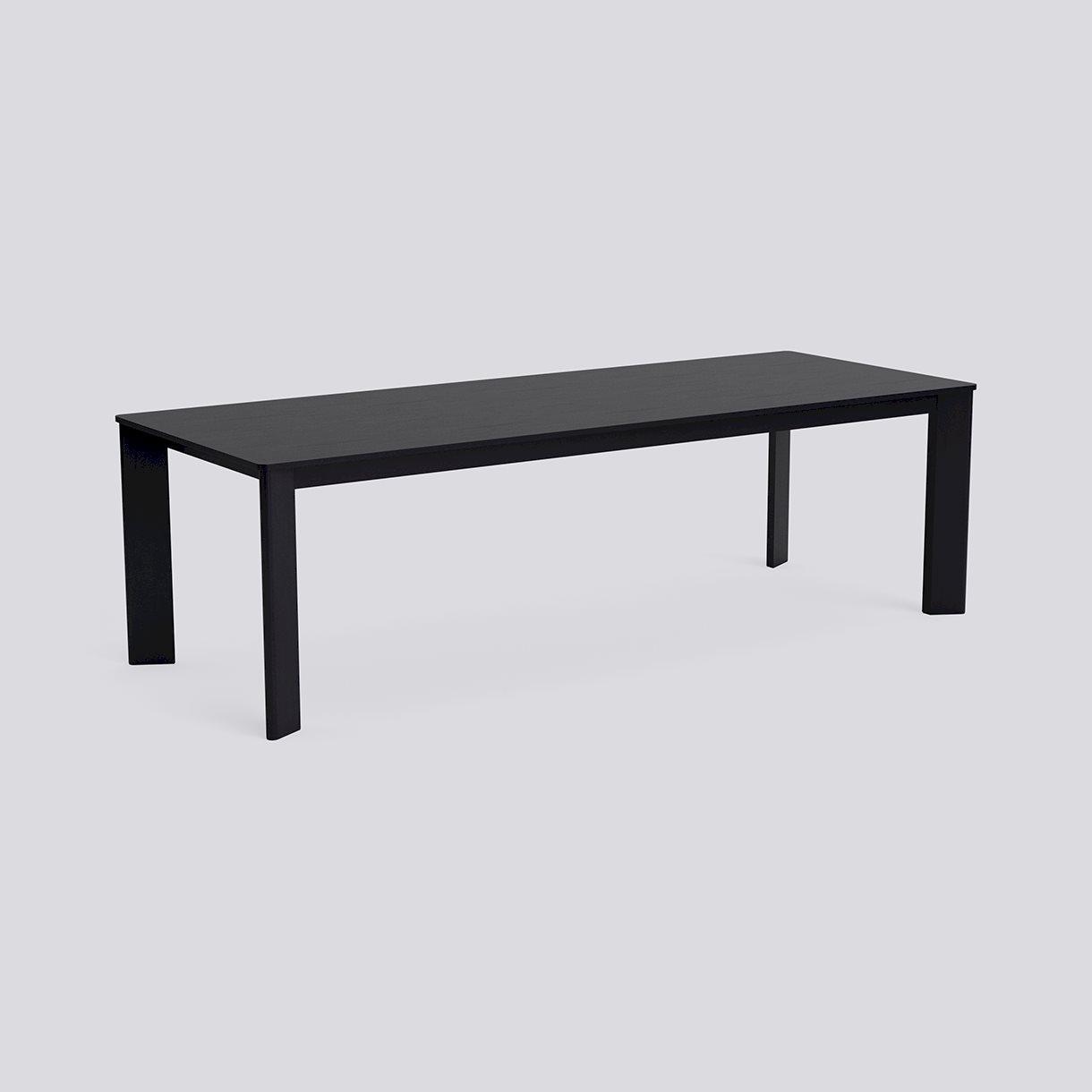 Chisel 30 Table Rectangular Black lacquered oak Adjustable gliders-L250 x W95 x H74-Black lacquered oak veneer tabletop Black lacquered edge